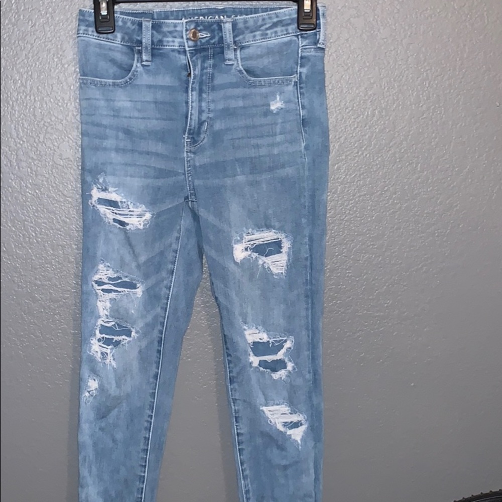 AMERICAN EAGLE super stretch high rise jeans